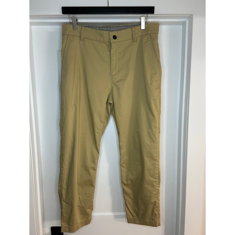 Nike Dri-FIT Performance Mens Flat Front Chino Golf Pants Khaki 34x30 Outdoor